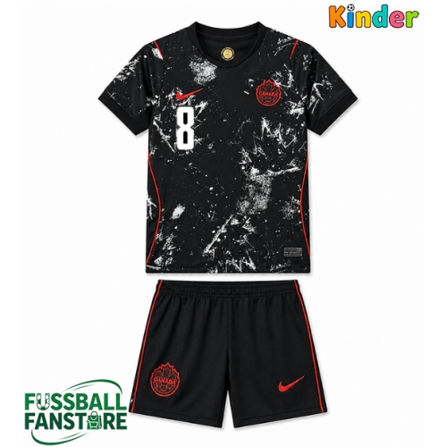 Kanada Ismael Kone #8 Replik Auswärtstrikot Kinder WM 2026 Kurzarm (+ Kurze Hosen)
